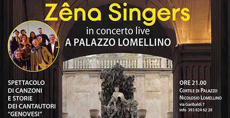 Venerdì a Palazzo Lomellino il concerto dei Zena Singers: grande musica e spettacolo per un evento benefico per il Fondo Tumori e Leucemie del Bambino. evento zena singers