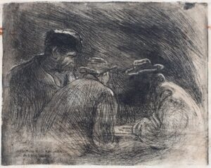 Plinio nomellini, prigione di sant andrea, 1894, incisione su carta, 123 x 154 mm