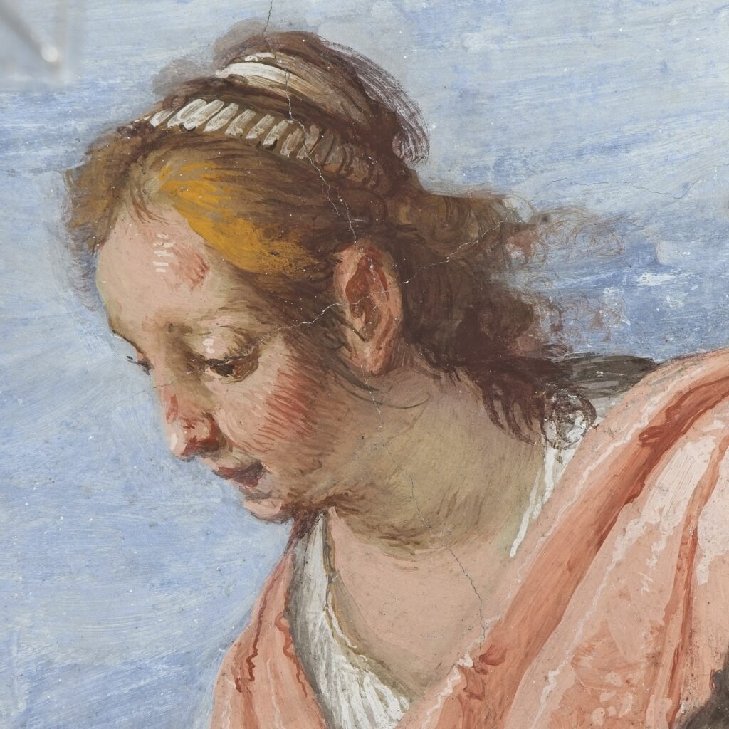 Bernardo Strozzi, sala centrale, dettaglio della volta strozzi fede dettaglio 2